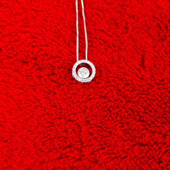 14k White Gold Canadian Diamond set,Earrings and Neclase - Picture 3 of 4